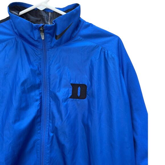 Nike Golf Duke Blue Devil Full Zip Jacket Blue Black Zipper Pockets Men's XL - Picture 2 of 7